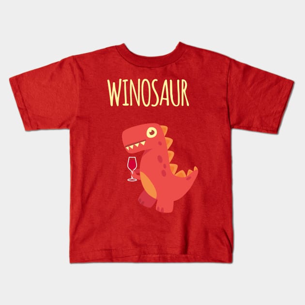 Winosaur Kids T-Shirt by vladocar